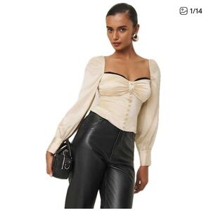 New without Tags Chiara Silk Top from Reformation Long Sleeve Blouse NWOT
